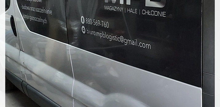 Reklama dla firmy MPB z Warki