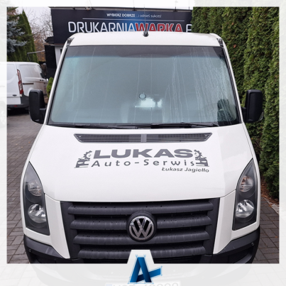 Oklejenie lawety Auto Serwisu LUKAS