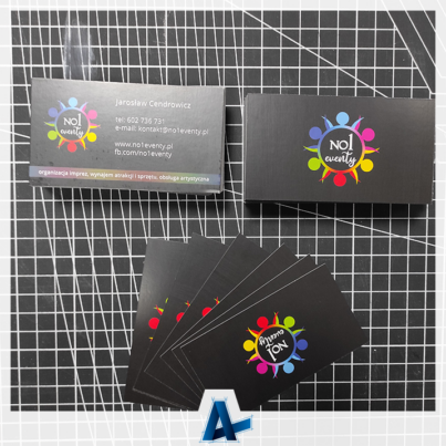 Dodruk wizytówek dla No1 Eventy