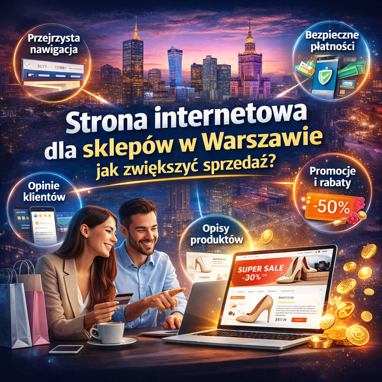 Strona internetowa dla sklepów w Warszawie – jak zwiększyć sprzedaż?