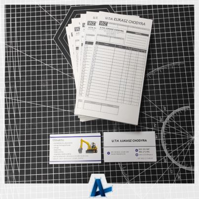 Wizytówki i bloczki samokopiujące dla UTH Chodyra