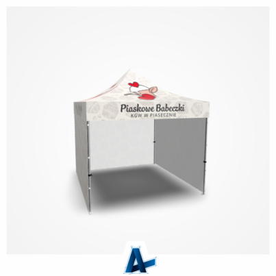 Realizacja namiotu z nadrukiem dla KGW Piaskowe Babeczki