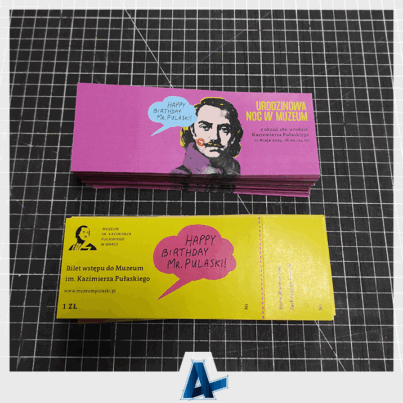 Realizacja druku gazetek i biletów dla Muzeum w Warce