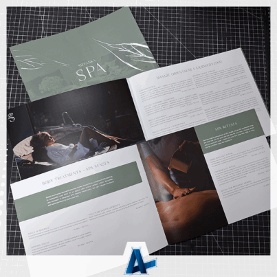 Lifting projektowy i druk menu SPA dla Sielanki nad Pilicą