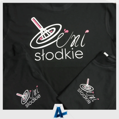 Nadruk DTF na koszulkach Ani Słodkie