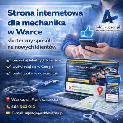 Strona internetowa dla mechanika w Warce – skuteczny sposób na nowych klientów