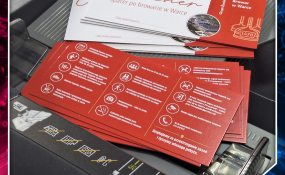 Projekt i druk voucherów dla Browaru w Warce