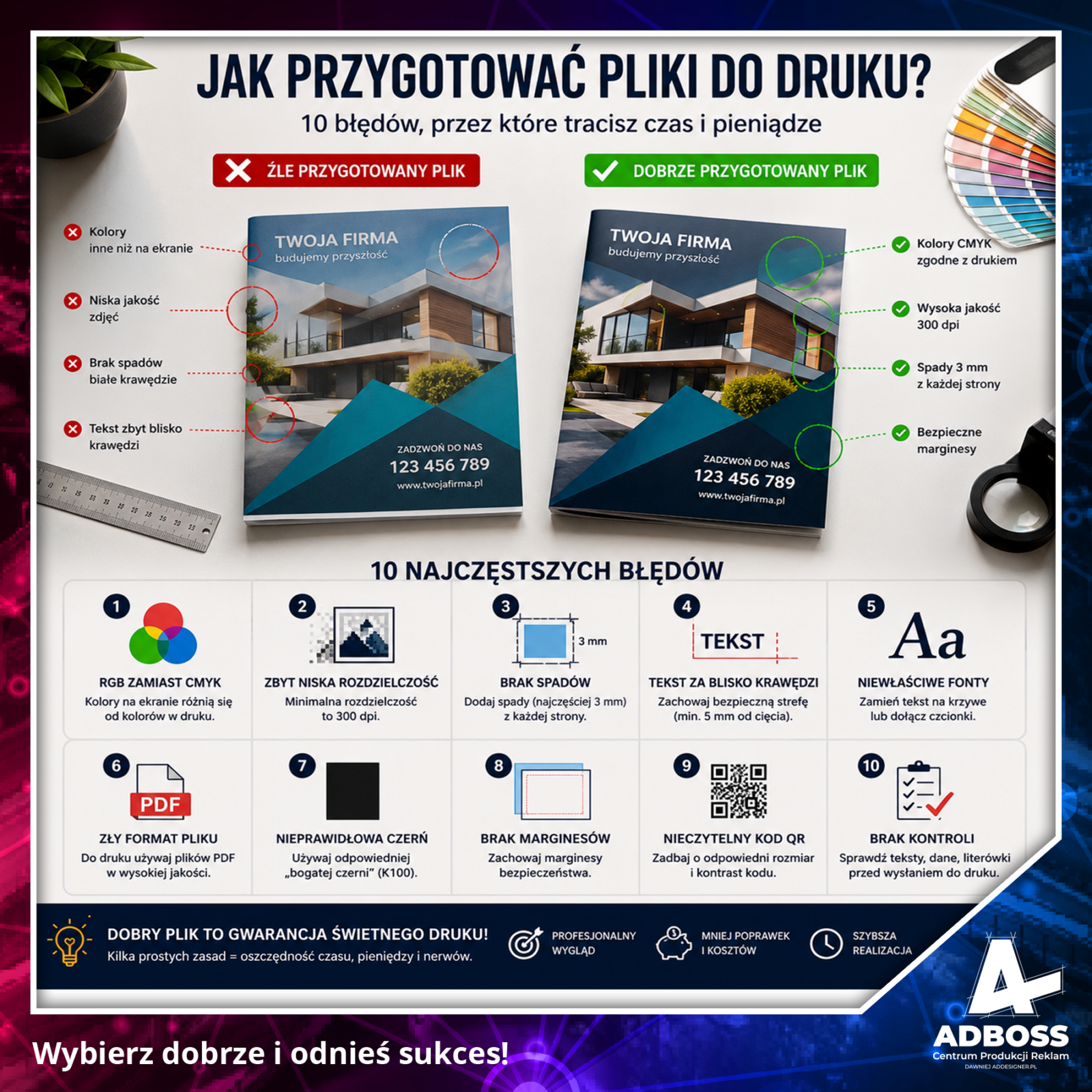 Jak przygotować pliki do druku? 10 błędów, które mogą zrujnować choćby najlepszy projekt