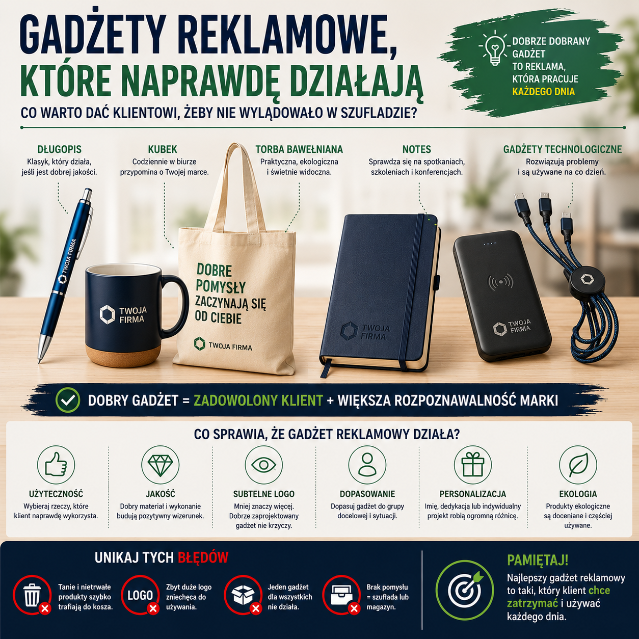 Gadżety reklamowe, które naprawdę działają. Co warto dać klientowi, żeby nie wylądowało w szufladzie?